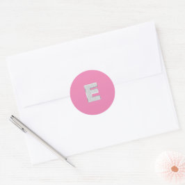 Adesivo Letra Pink Silver E