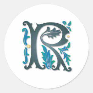 Adesivo Letra R Monograma