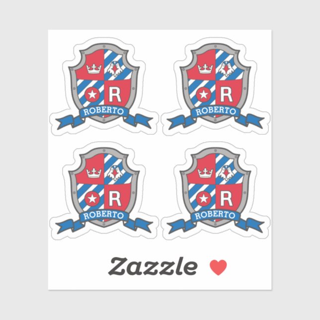 Adesivo Letra R nome personalizado Roberto águe cavaleiros (Folha)