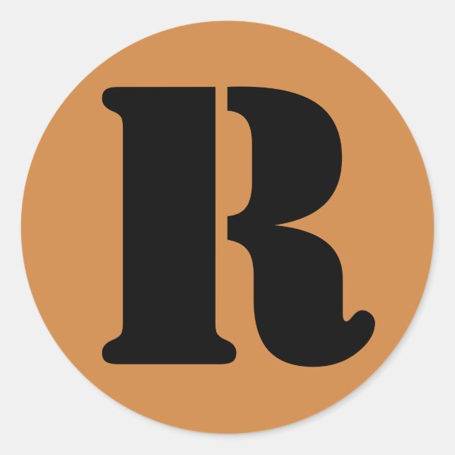 Adesivo Letra R Stencil Alfabeto por Janz Peru Dourada (Frente)