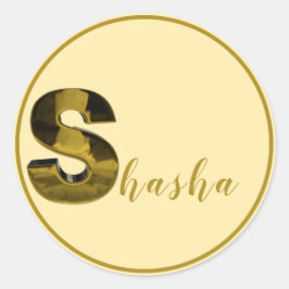 Adesivo Letra S 3D Dourada