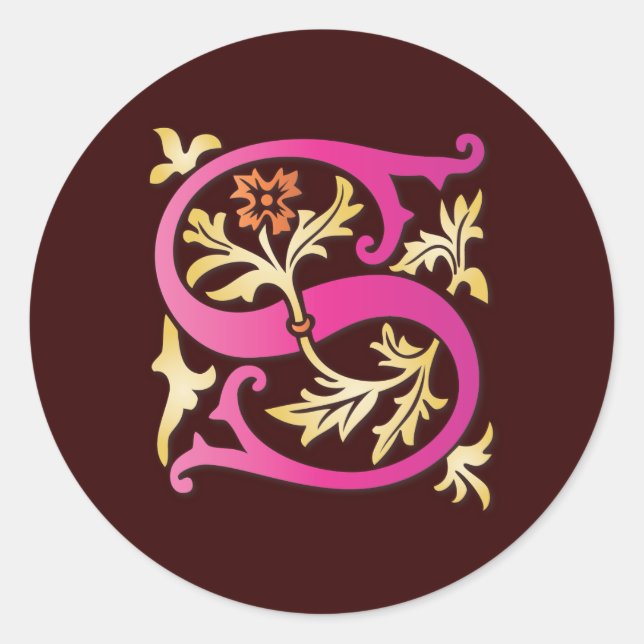 Adesivo Letra S Monograma (Frente)