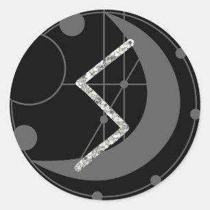 Adesivo Letra S Rune Runograma Monograma Geométrico Lua Pr