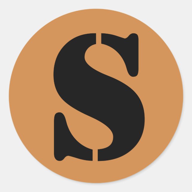 Adesivo Letra S tencil alfabeto por Janz Peru Dourada (Frente)