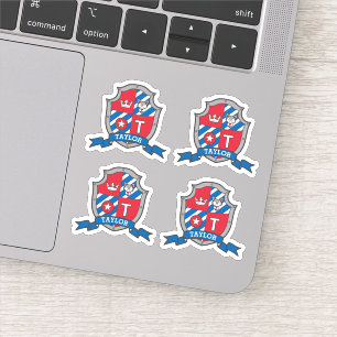 Adesivo Letra T nome personalizado Samuel wolf cachimbo ca