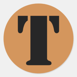 Adesivo Letra T tencil alfabeto por Janz Peru Dourada