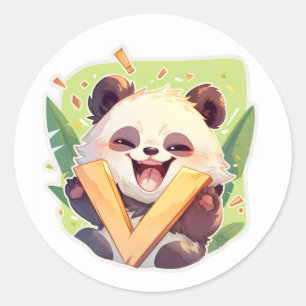 Adesivo Letra V Anime Panda