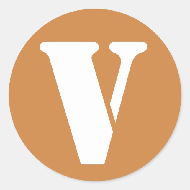 Adesivo Letra V Peru: Dourado lápis alfabético por Janz (Frente)