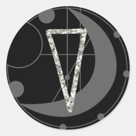 Adesivo Letra V Rune Runograma Monograma Geométrico Lua Pr