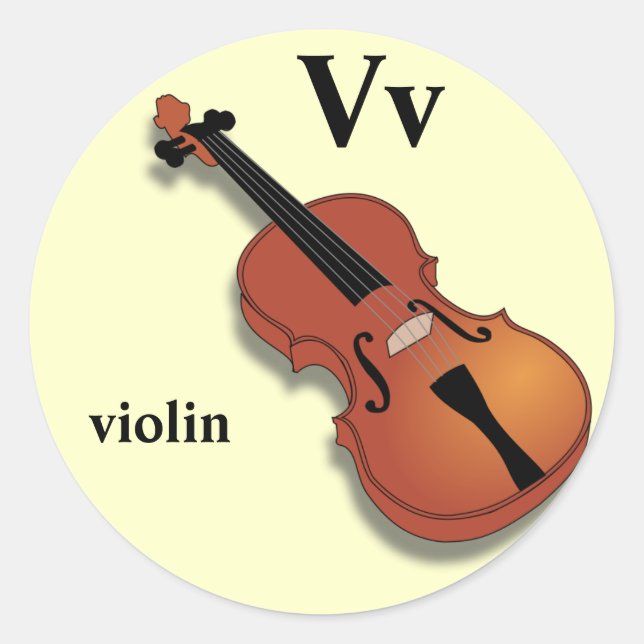 Adesivo Letra V violino Stickers (Frente)