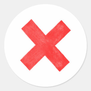 Adesivo letra vermelha grande x