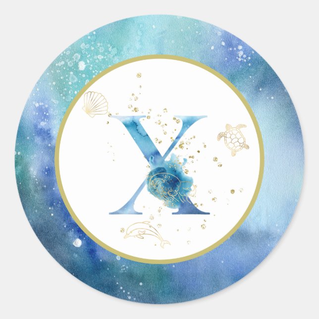 Adesivo *~* LETRA X - Pau de envelope náutico de praia (Frente)