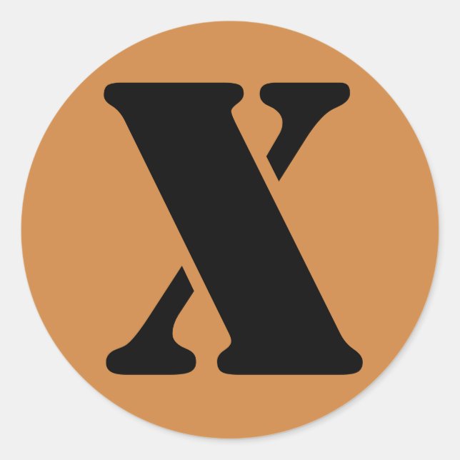 Adesivo Letra X Stencil alfabeto por Janz Peru Dourado (Frente)