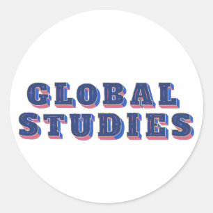 Adesivo Letras azuis estudos globais