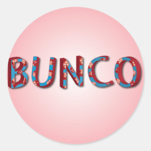 Adesivo Letras de Bunco com dados do bunco