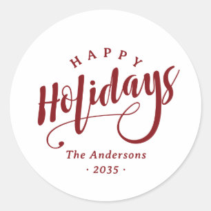 Adesivo Letras de Caligrafia Simples Feliz Natal