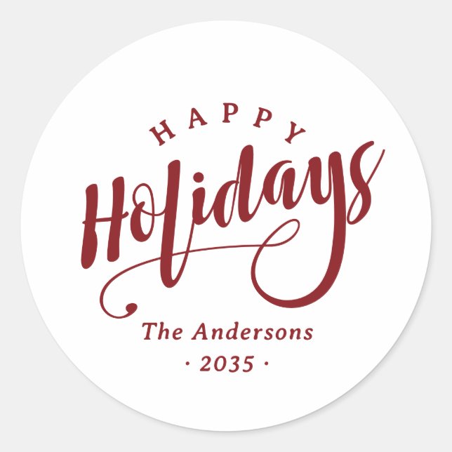 Adesivo Letras de Caligrafia Simples Feliz Natal (Frente)