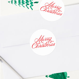 Adesivo Letras de Feliz Natal Vermelho e Branco
