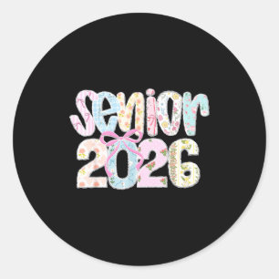 Adesivo Letras de patchwork floral pastel de Senior 2026 c