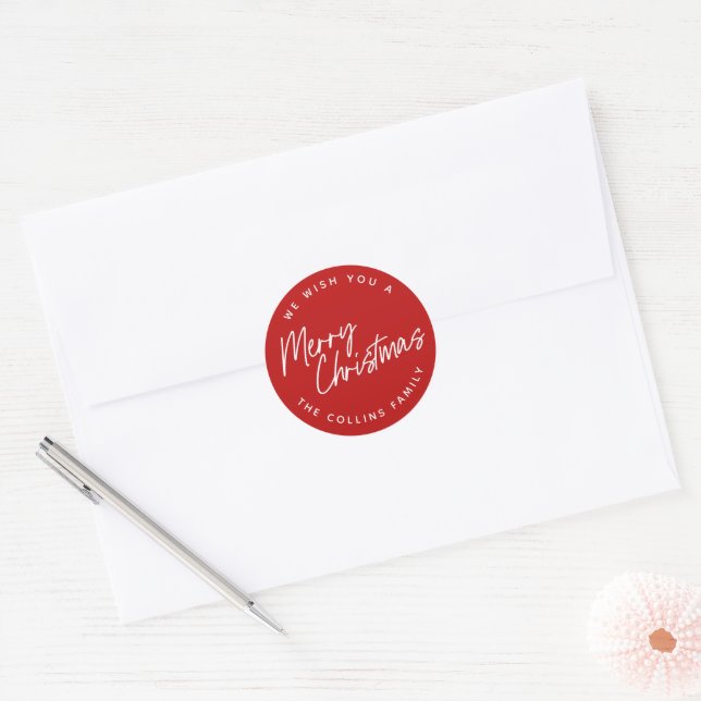 Adesivo Letras de Script Feliz Natal (Envelope)