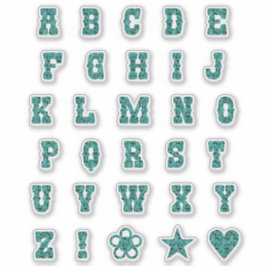 Adesivo Letras do alfabeto do tema ocidental Paisley