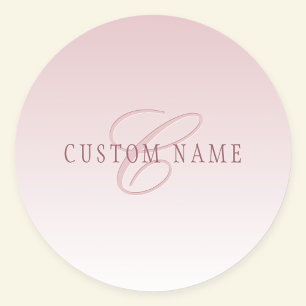 Adesivo Letras Elegantes & Monograma Rose Ombre