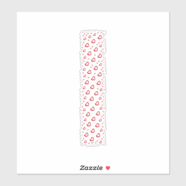 ADESIVO LETRAS FEITAS DE CORAÇÕES (Folha)