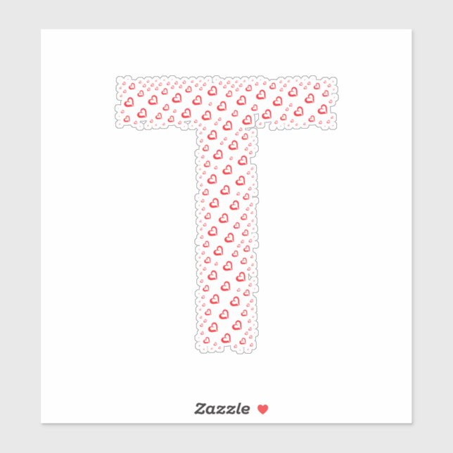 ADESIVO LETRAS FEITAS DE CORAÇÕES (Folha)