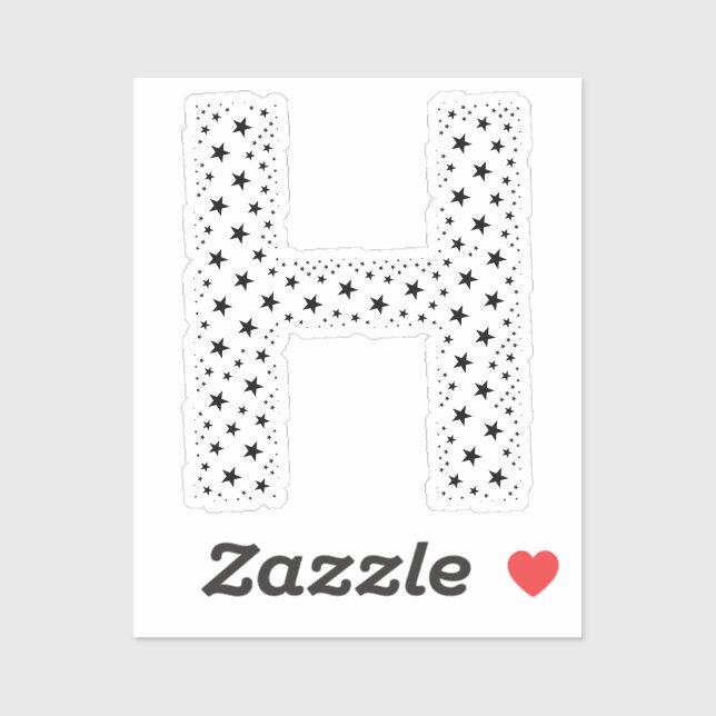 ADESIVO LETRAS FEITAS DE ESTRELAS NEGRAS (Folha)