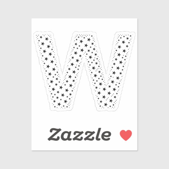 ADESIVO LETRAS FEITAS DE ESTRELAS NEGRAS (Folha)