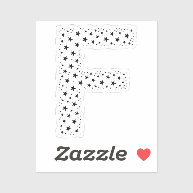 ADESIVO LETRAS FEITAS DE ESTRELAS NEGRAS (Folha)