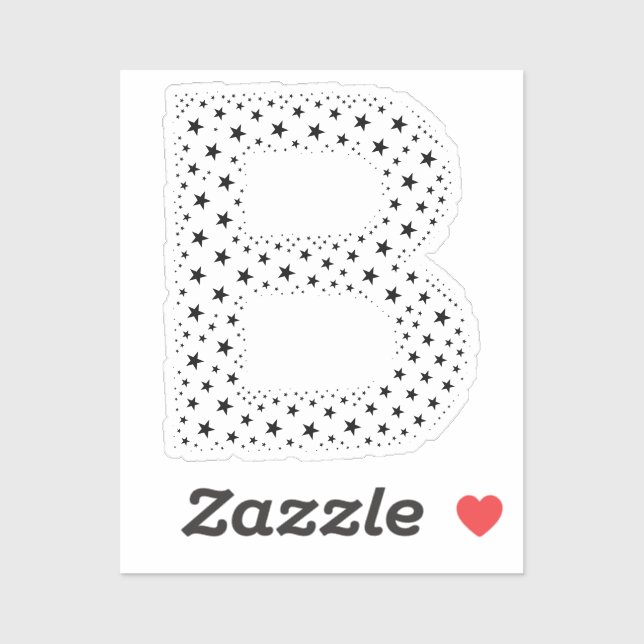 ADESIVO LETRAS FEITAS DE ESTRELAS NEGRAS (Folha)