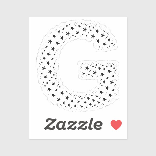 ADESIVO LETRAS FEITAS DE ESTRELAS NEGRAS (Folha)