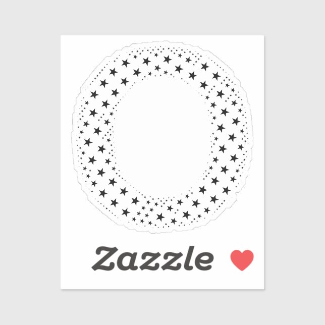 ADESIVO LETRAS FEITAS DE ESTRELAS NEGRAS (Folha)