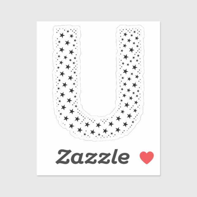 ADESIVO LETRAS FEITAS DE ESTRELAS NEGRAS (Folha)