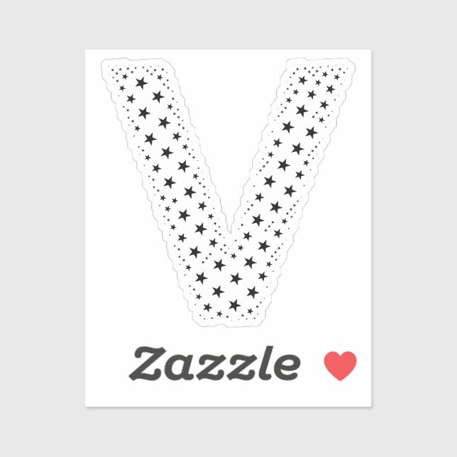 ADESIVO LETRAS FEITAS DE ESTRELAS NEGRAS (Folha)