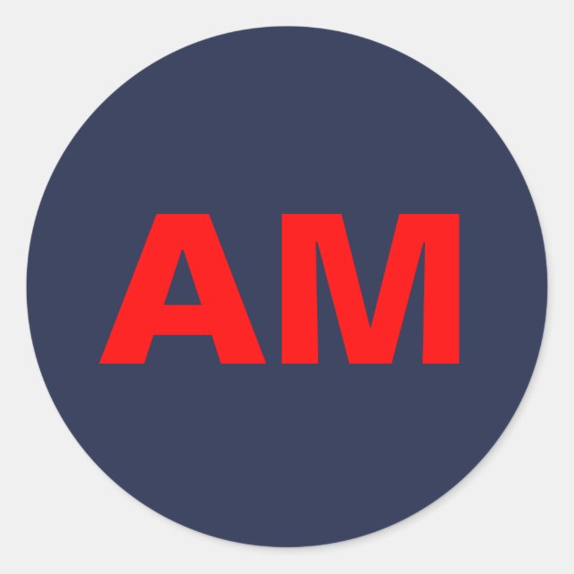 Adesivo Letras Iniciais de Cores Vermelhas Azuis Monograma (Frente)