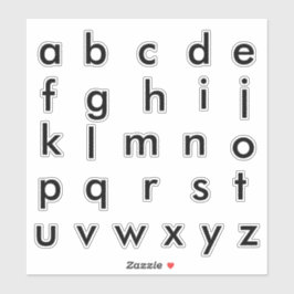 Adesivo Letras iniciais monograma alfabeto