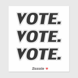 Adesivo Letras negras "vote" -