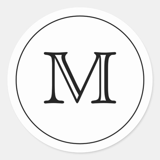 Adesivo Letras Pretas e Pretas para Monograma Personalizad (Frente)