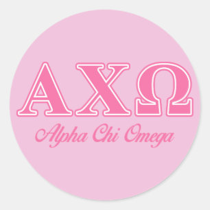 Adesivo Letras Rosa Alphi Chi Omega
