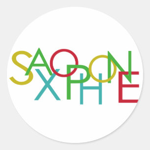 Adesivo Letras SAXÓFONAS