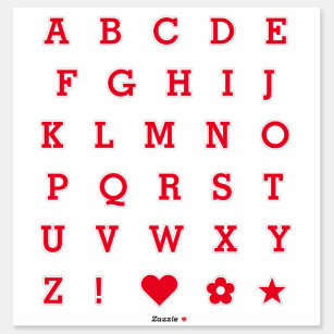 Alfabeto personalizado Xadrez Vermelho, completo, com números e