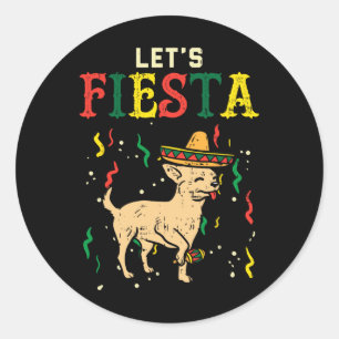 Adesivo Lets Fiesta Mexicano Chihuahua Dog Cinco De Mayo P