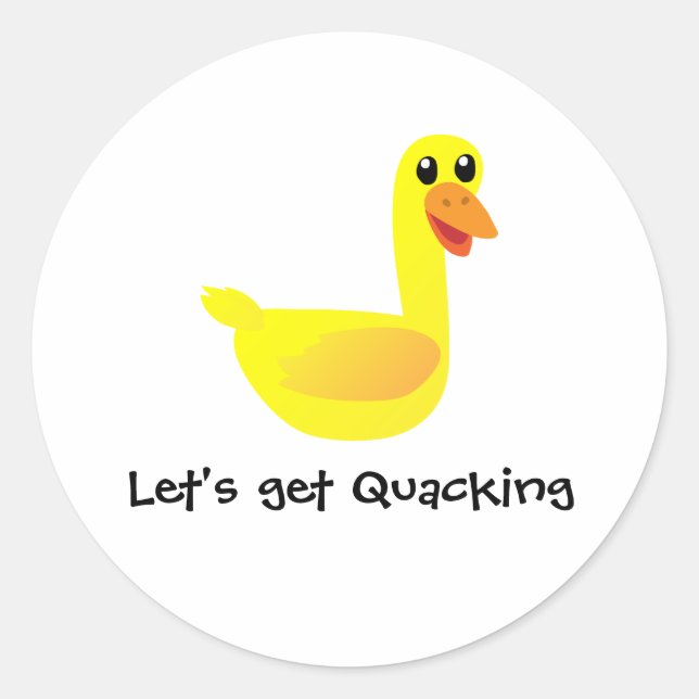 Adesivo Let's get Quacking Duck Humor (Frente)