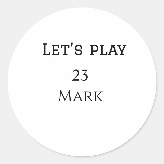 Adesivo Let's play add name monogram letter sports masculi (Frente)