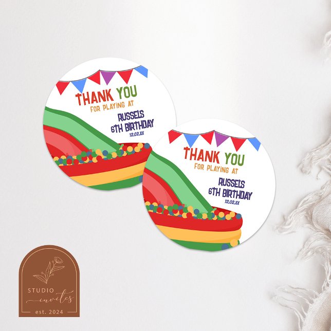 Adesivo Let's Play Indoor Playground Birthday (Criador carregado)