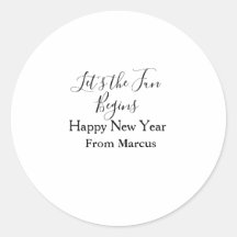 lets the fun begins happy new year name year simpl