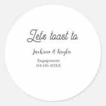 Let's toast to engagement party name date elegant 