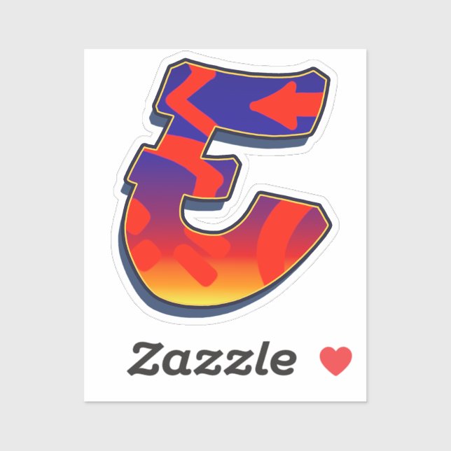 Adesivo Letter E -  Night Sky (Folha)